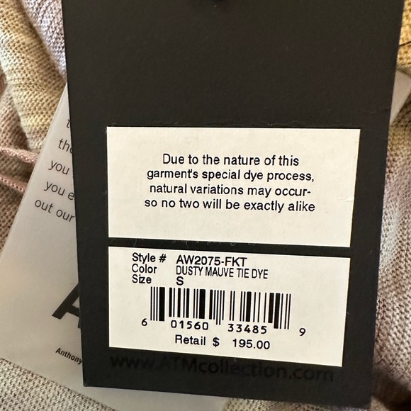 NWT ATM Tie Dye Racerback Pocket Dress - Picture 7 of 7